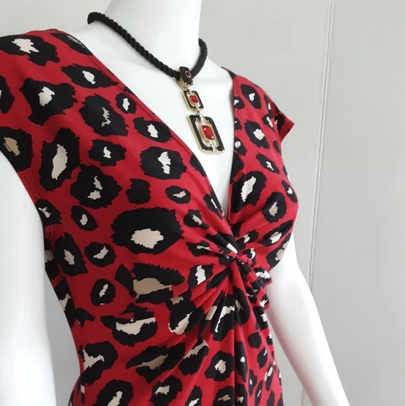 ANNALEE + HOPE EMPIRE KNOTTED CAP SLEEVE DRESS SZ M - Picture 5 of 10